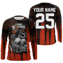 Load image into Gallery viewer, Extreme Motocross skull personalized jersey UPF30+ dirt bike long sleeves Hell Crosser motorcycle NMS1052