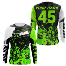 Load image into Gallery viewer, Extreme Motocross jersey personalized UPF30+ racing shirt green dirt bike off-road biker motorcycle NMS997
