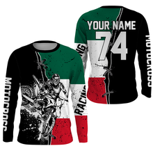 Load image into Gallery viewer, Dirt bike custom jersey Motocross for kid adult green MX racing shirt UV protective motorcycle PDT26
