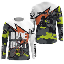 Load image into Gallery viewer, Ride dirt Personalized adult kid MTB downhill jersey UPF30+ Mountain biking gear cycling clothes| SLC229