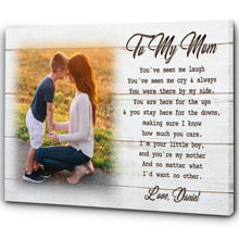 Load image into Gallery viewer, Personalized Mom Canvas- Son &amp; Mother Custom Canvas Mother's Day Gift, I Love You Mom Birthday Christmas N2461