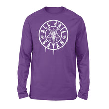 Load image into Gallery viewer, ALL HAIL SATAN, OCCULT TSHIRT, SATANIC SHIRT, BAPHOMET - Standard Long Sleeve