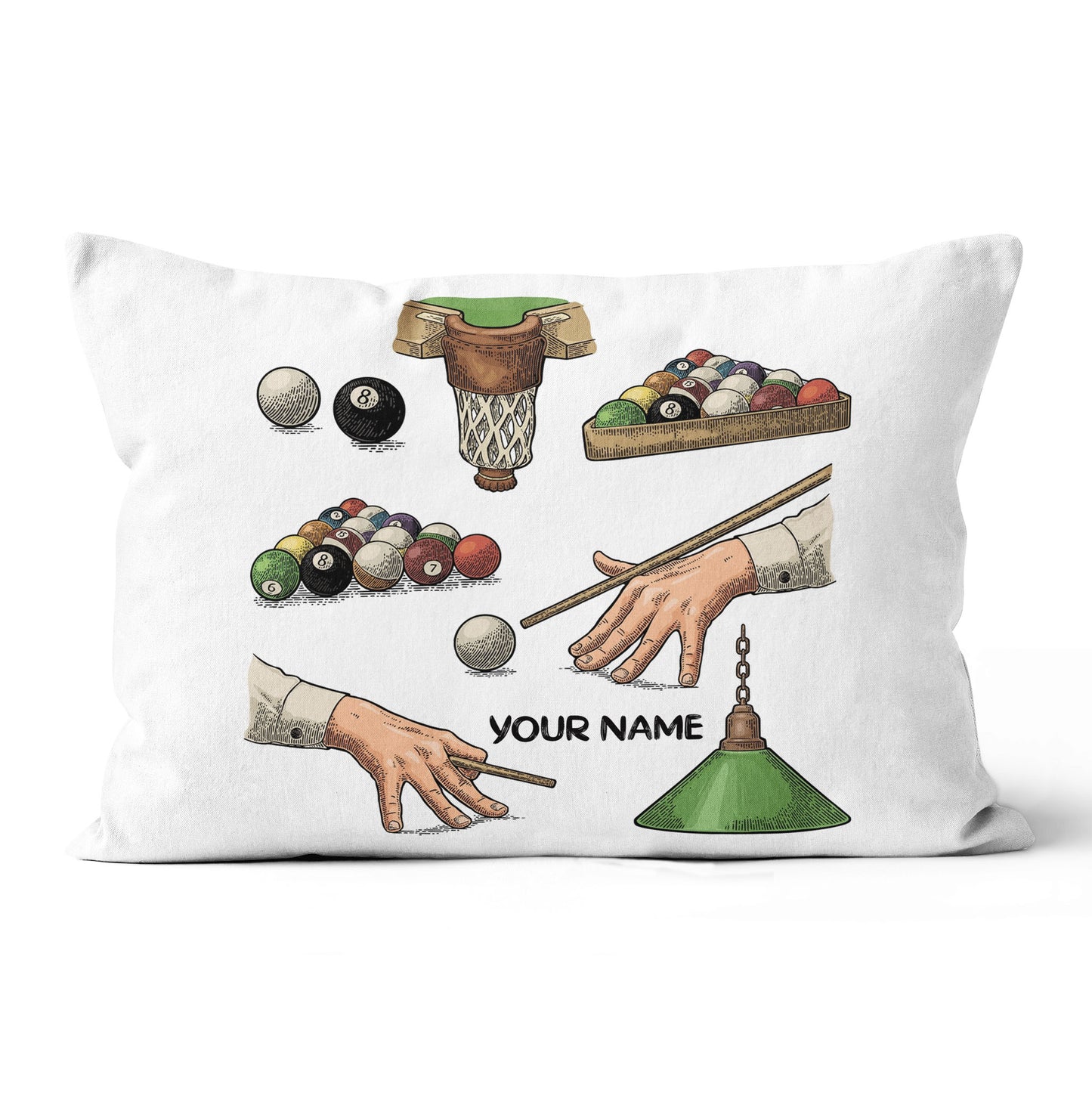 Personalized Funny Vintage Billiards Games Pillow Best Throw Pillows TDM0752