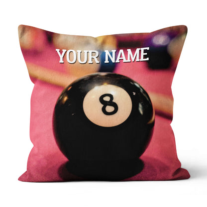 Personalized 8 Ball Billiards Pillow Custom Throw Pillow Billiards Gifts VHM0887
