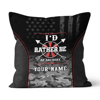 Personalized Camouflage US Flag Archery Pillow Custom Archery Gift Ideas VHM0868