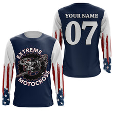 Load image into Gallery viewer, Patriotic Personalized Motocross Jersey UPF30+ American Kid Adult MX Racing Dirt Bike NMS1199