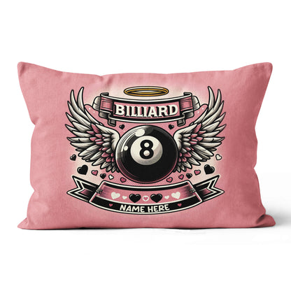 Personalized 8 Ball Pool With Wings Pillow Best Billiard Valentine Gifts TDM0885