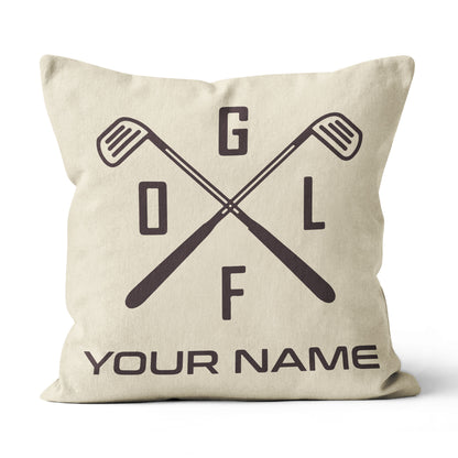 Retro Cross Golf Clubs Custom Pillow Personalized Golf Gifts For Golfer LDT1128