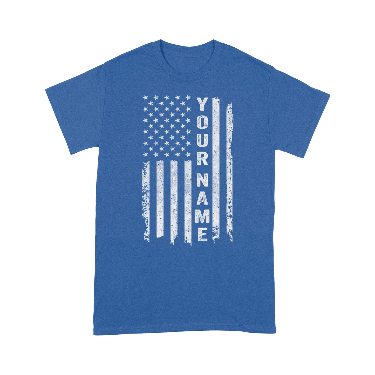 Custom name American flag shirt, personalized American patriot T-shirt, birthday gift, Christmas gift for dad, mom - NQS1290