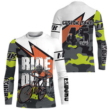 Load image into Gallery viewer, Ride dirt Personalized adult kid MTB downhill jersey UPF30+ Mountain biking gear cycling clothes| SLC229