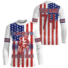 Load image into Gallery viewer, American Motocross Jersey Personalized UPF30+ Legend of Roads Dirt Bike MX Racing Patiotic NMS1168