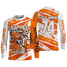 Load image into Gallery viewer, Skull Motocross Jersey Personalized UPF30+ Adult Kid Dirt Bike Racing Fear Less Ride More NMS1232