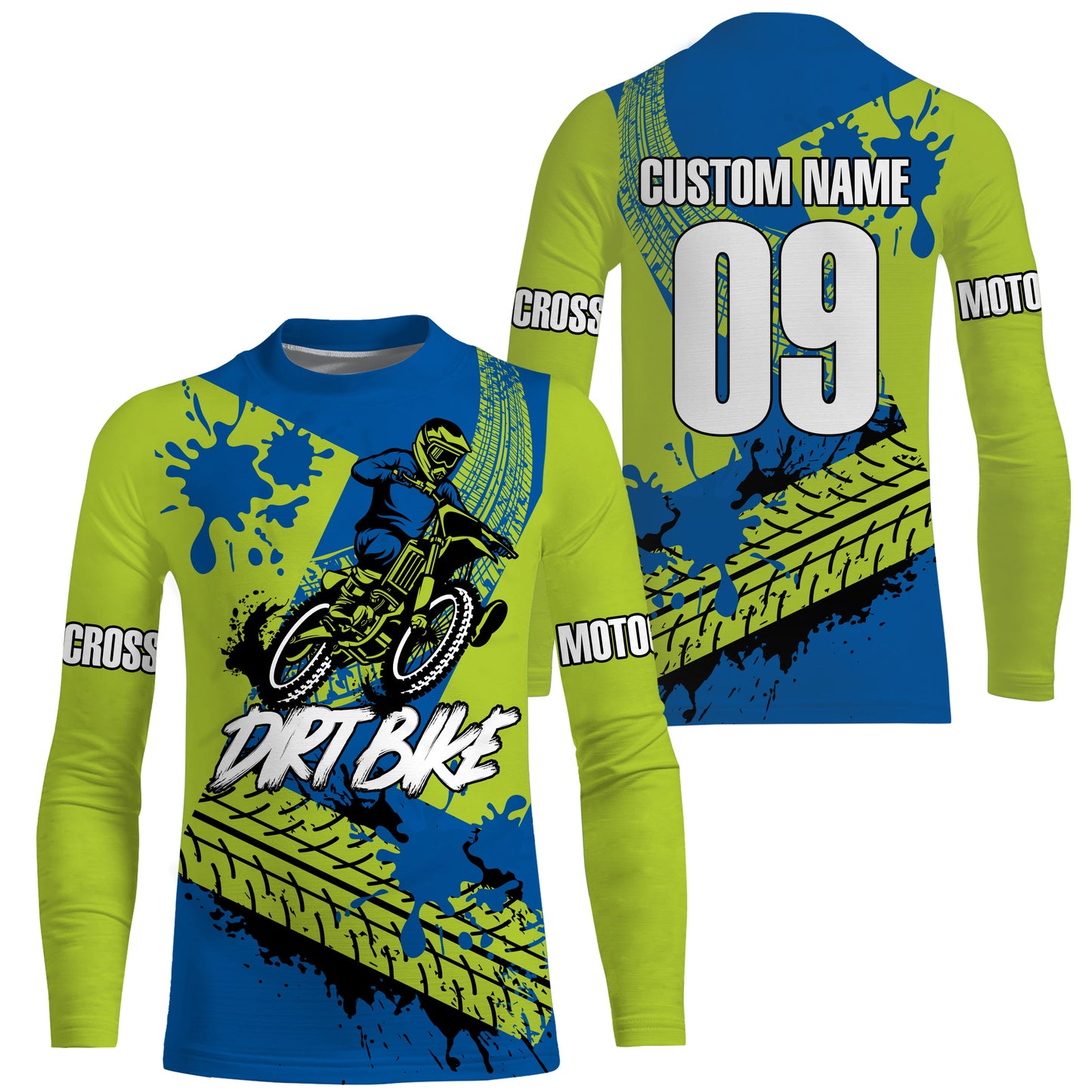 Motocross jersey personalized kid men women UV dirt bike youth green MX racing shirt motorcycle PDT110