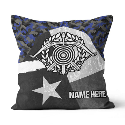 Personalized Blue Retro Texas Flag Archery Pillow Gift For Archery Lover VHM0911