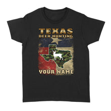 Load image into Gallery viewer, Texas deer hunting personalized gift custom name - Standard Women's T-shirt