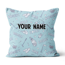Load image into Gallery viewer, Blue Funny Golf Elements Custom Throw Pillow Personalized Golf Gifts LDT1142