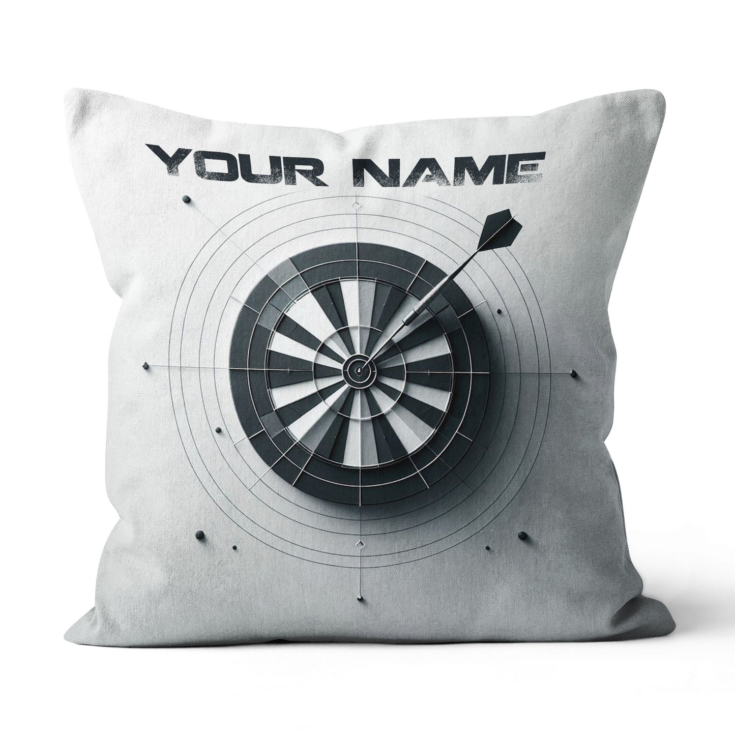 Black White Basic Darts Pillow Personalized Darts Gifts For Dart Player LDT1151