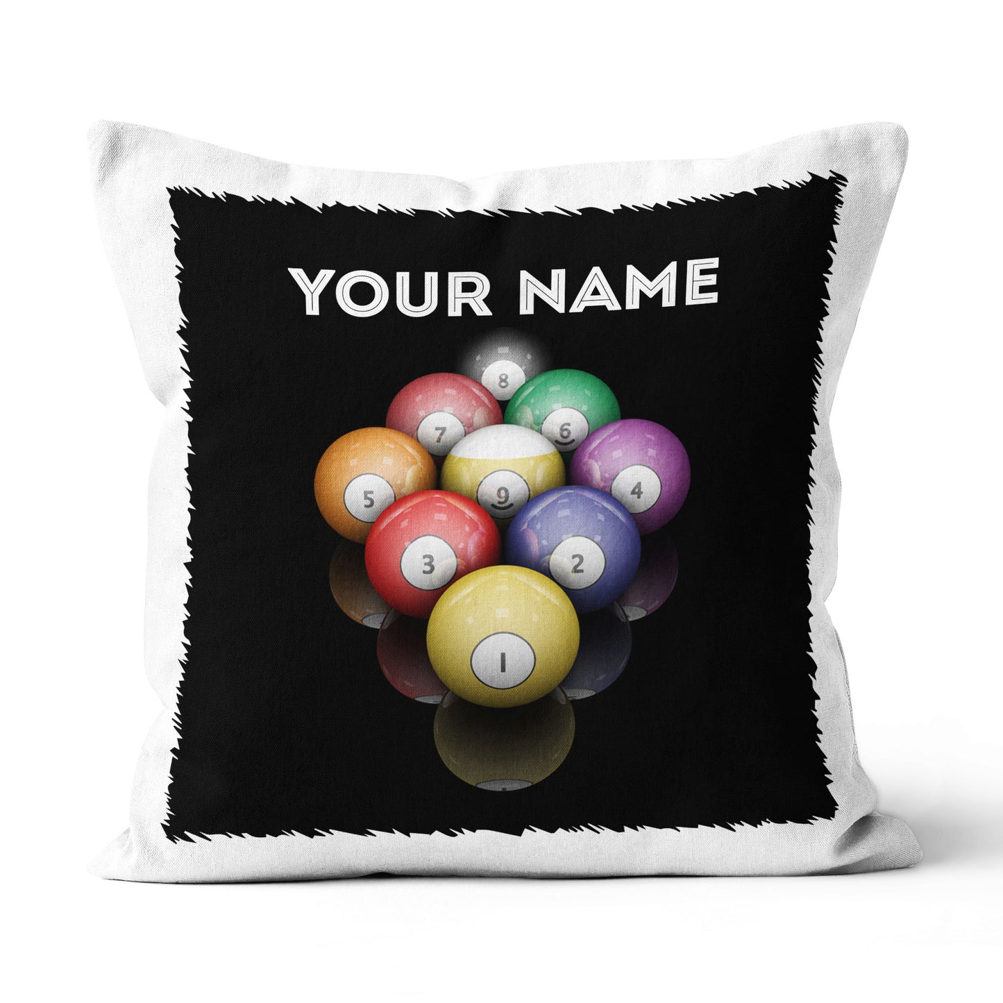 Personalized 9 Ball Pool Billiards Pillow, Custom Pillow Billiards Gifts VHM0833