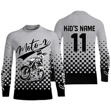 Load image into Gallery viewer, MotoX Girl custom motocross jersey for women girls UPF30+ dirt bike racing flag off-road motorcycle NMS966