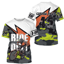 Load image into Gallery viewer, Ride dirt Personalized adult kid MTB downhill jersey UPF30+ Mountain biking gear cycling clothes| SLC229