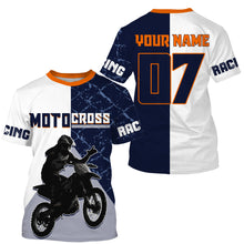 Load image into Gallery viewer, Personalized Motocross off-road jersey white UPF30+ dirt bike men kid women long sleeves motorcycle PDT171
