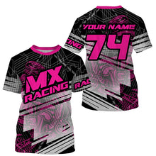 Load image into Gallery viewer, Custom Dirt Bike Jersey Kid Men Women UPF30+ Pink Motocross Racing MX Off-Road Shirt Motorcycle PDT380