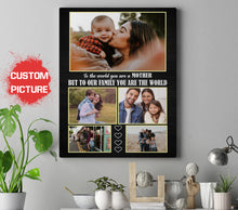 Load image into Gallery viewer, Personalized Mom Canvas| Mother You Are The World Custom Mom Canvas| Mother's Day Gift, Mom Birthday Gift for Mother JC225