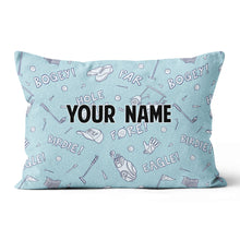 Load image into Gallery viewer, Blue Funny Golf Elements Custom Throw Pillow Personalized Golf Gifts LDT1142