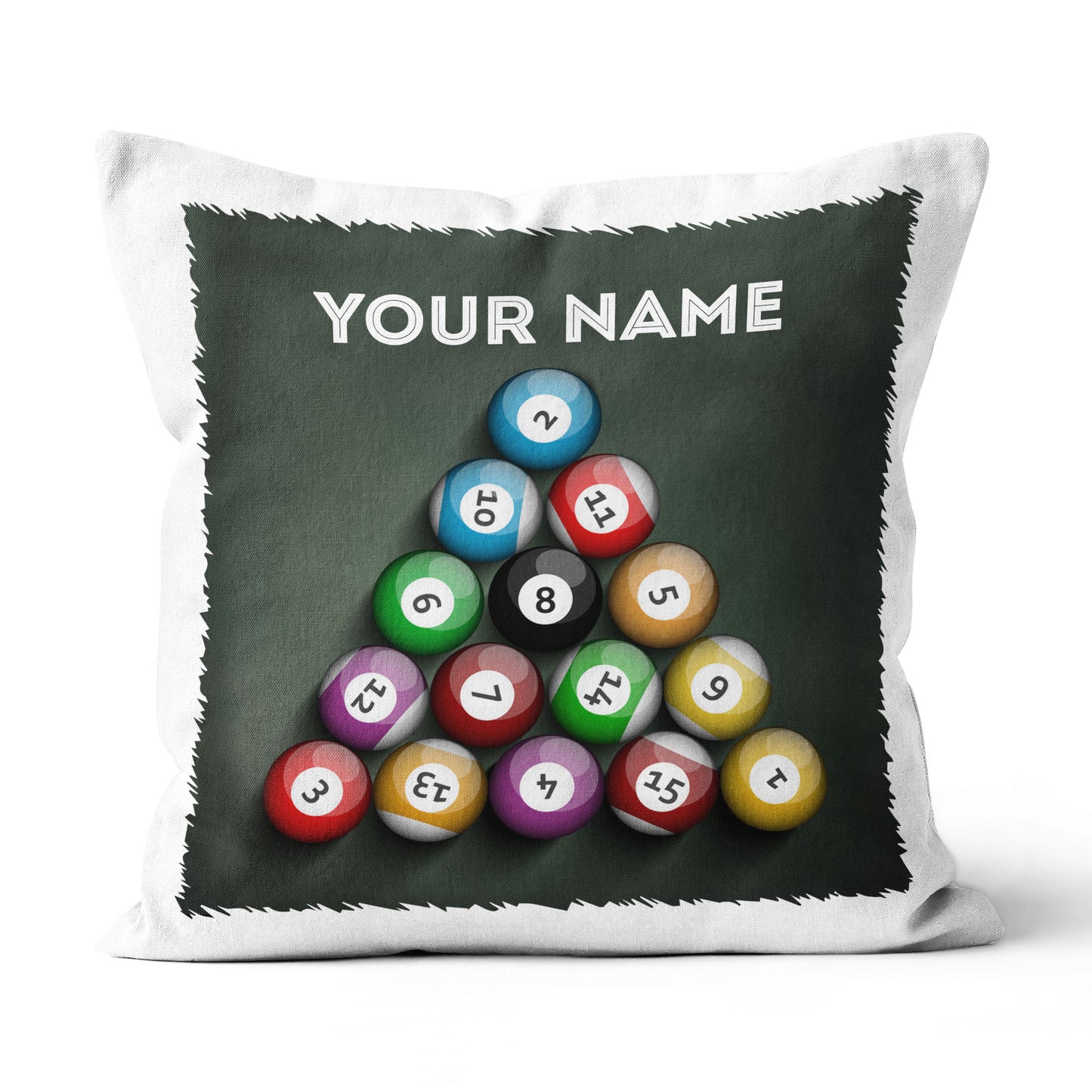 Personalized Pool Balls Pillow Custom 8 Ball Throw Pillow Billiard Gifts VHM0834