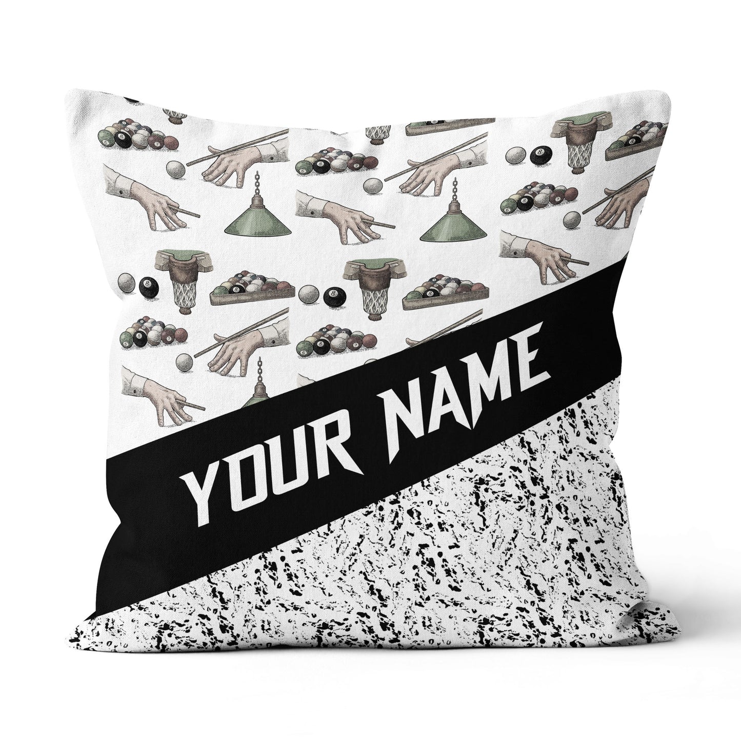 Custom Grunge Billiard Games Pillow Customized Pillow For Billiard Lover TDM0781