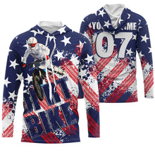 Load image into Gallery viewer, Motocross American flag custom MX jersey UPF30+ men women kid off-road racing dirt bike motorcycle PDT88