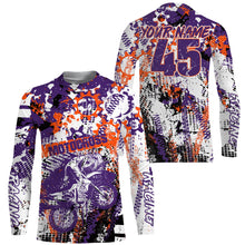 Load image into Gallery viewer, Custom purple MX riding jersey youth kid adult Motocross racing dirt bike off-road motorcycle PDT14