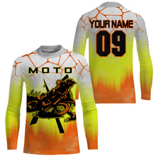 Load image into Gallery viewer, Men women kid MotoX racing jersey UPF30+ custom motocross dirt bike shirt off-road motorcycle NMS975