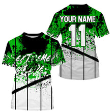 Load image into Gallery viewer, Custom Motocross jersey kid&amp;adult MotoX extreme dirt road UV protective green dirt bike shirt PDT367