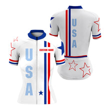 Load image into Gallery viewer, Men &amp; women American cycling jersey with pockets UPF50+ USA cycle gear MTB BMX mountain bike shirt| SLC165