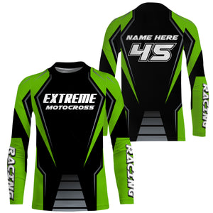 Personalized Extreme Motocross jersey UPF30+ kid adult biker dirt bike MX racing motorcycle shirt NMS1106