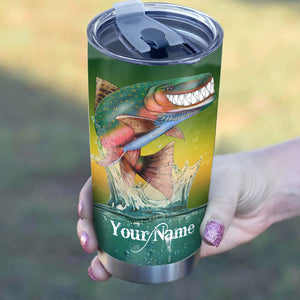 1pc funny Trout fly fishing rainbow trout ChipteeAmz's art Custom Stainless Steel Tumbler Cup AT064