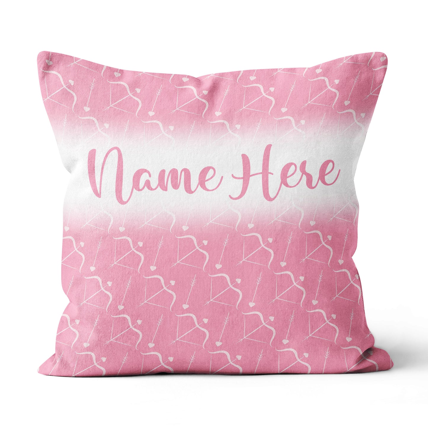 Personalized Pink Bow And Arrow Archery Throw Pillow Top Valentine Gifts VHM0946