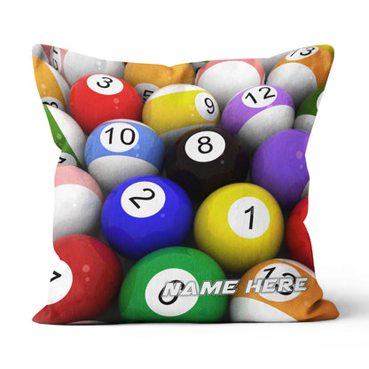 Personalized Billiard Balls Pillow, Best Billiard Pillow Gifts For Pooler TDM0862