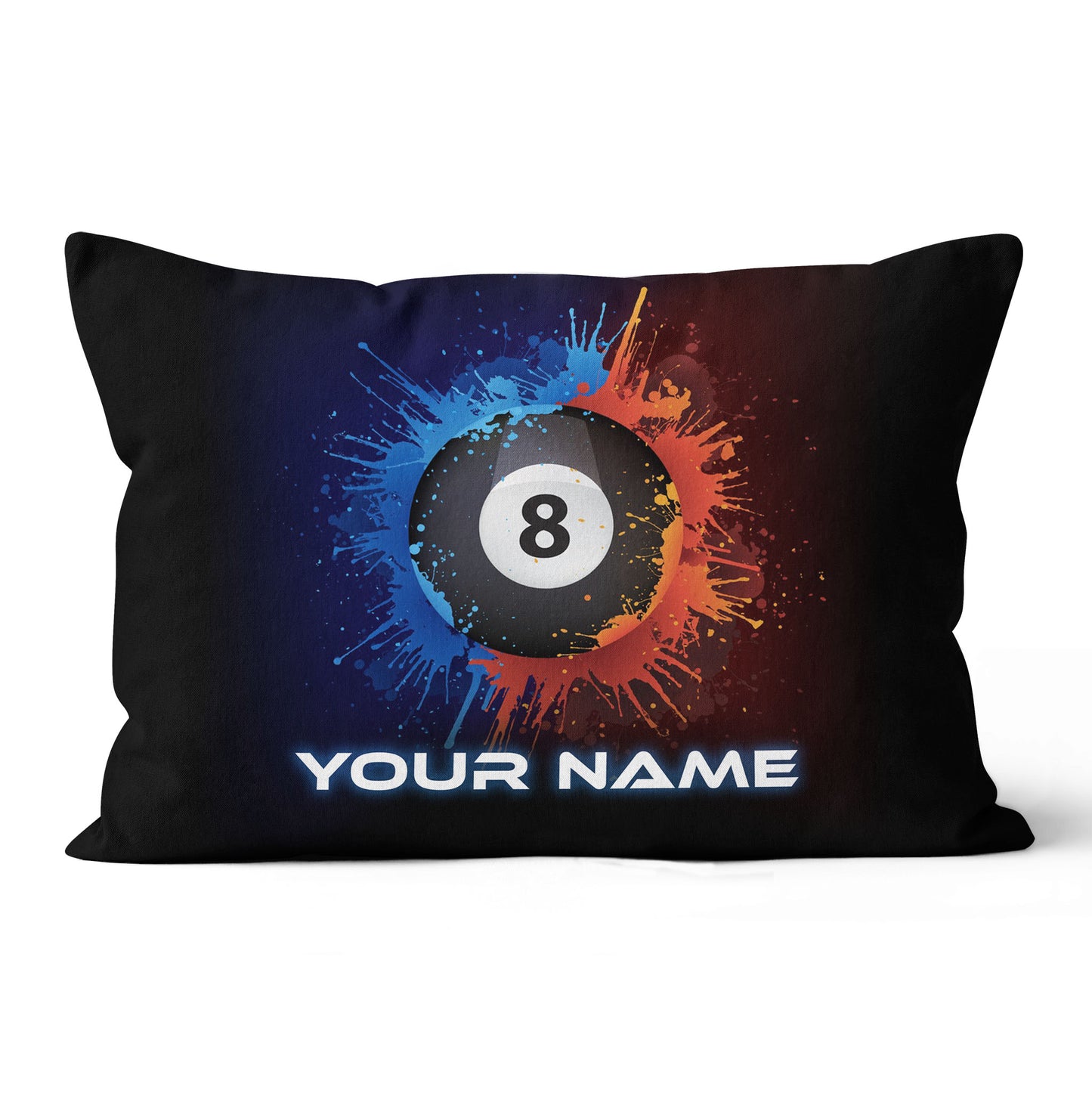 Personalized Water And Fire 8 Ball Billiard Pillow Custom Billiard Gifts VHM0830