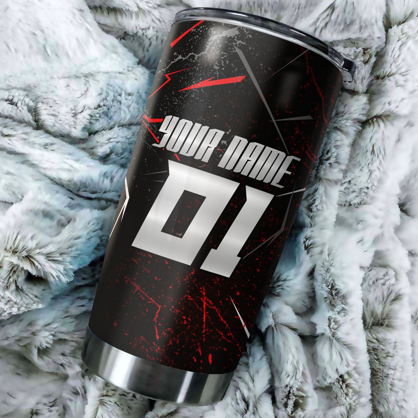 Personalized Motocross Tumbler Cup - Riding Gift Biker Never Give Up Motorcycle Lover Drinkware CDT18
