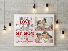 Load image into Gallery viewer, Personalized Canvas| Mother and I, Love At First Sight - Custom Image Canvas| Sunflower Canvas| Birthday Gifts, Mother's Day Gift  T255