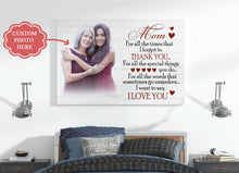 Load image into Gallery viewer, Personalized Mom Canvas| Mom I Love You| Custom Mom Photo Wall Art, Mother's Day Gift, Birthday Gift for Mom, Mother| N1456