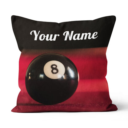 Personalized Billiard 8 Ball Pillow, Custom Throw Pillow Billiards Gifts VHM0882