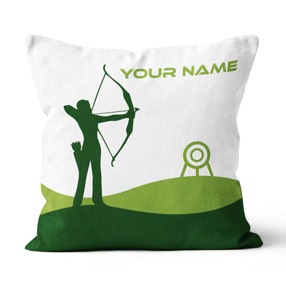 Custom Green White Archery Women Player Pillow, Best Decorative Pillows TDM0766