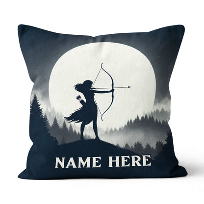 Personalized Pillows Archery Player With Moon, Custom Name Archery Gifts TDM0848