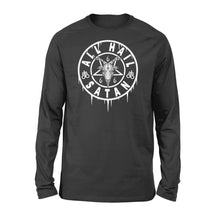 Load image into Gallery viewer, ALL HAIL SATAN, OCCULT TSHIRT, SATANIC SHIRT, BAPHOMET - Standard Long Sleeve