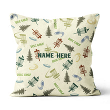 Load image into Gallery viewer, Colorful Disc Golf Pattern Custom Pillow Personalized Disc Golf Gifts LDT1195