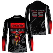 Load image into Gallery viewer, Extreme Custom MX Jersey UPF30+ Red Dirt Bike Shirt Men Women Youth Long Sleeve Motocross Off-Road PDT467
