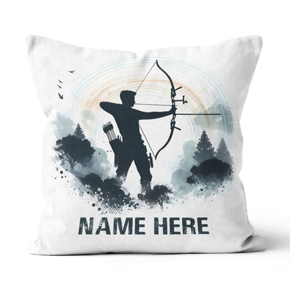 Personalized Watercolor Archer Archery Pillow Custom Archery Gifts Ideas VHM0917